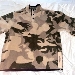 NWT Kids Size 12 Can Fit Small Adult Too Essentials Camo Pull Over Sweater